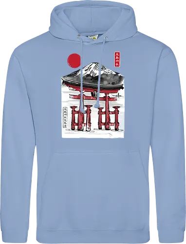Torii of Itsukushima Shrine sumi e