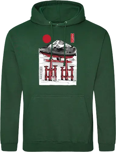 Torii of Itsukushima Shrine sumi e