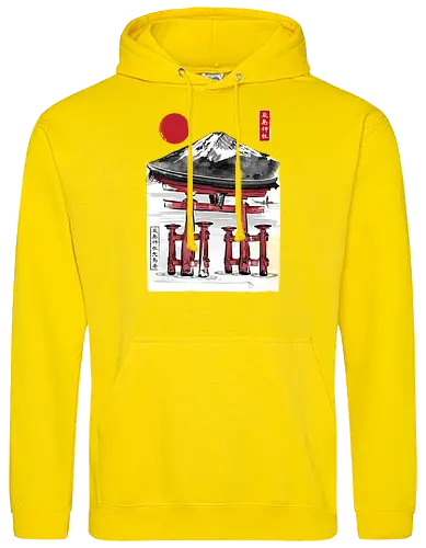 Torii of Itsukushima Shrine sumi e