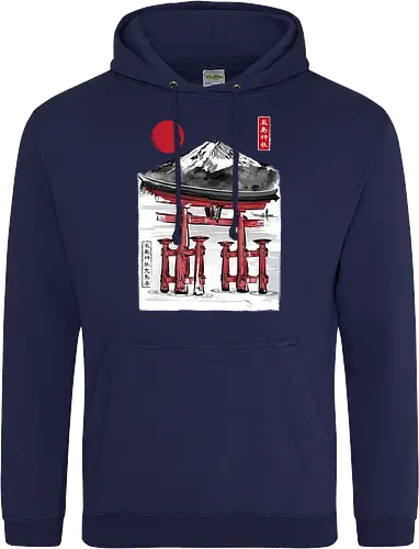 Torii of Itsukushima Shrine sumi e