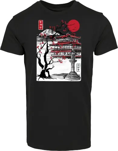 Temple of the Golden Pavilion sumi e - japan, sumi-e, shrine, temple, art - Hausmarke Shirt
