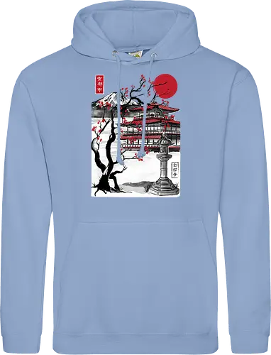 Temple of the Golden Pavilion sumi e - japan, sumi-e, shrine, temple, art - Standard Hoodie