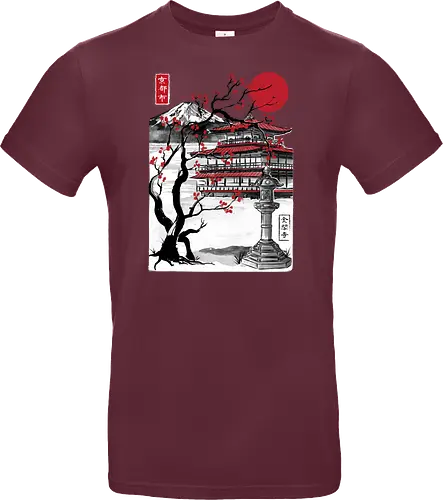 Temple of the Golden Pavilion sumi e - japan, sumi-e, shrine, temple, art - Standard T-Shirt