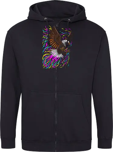 Tribal eagle splashing