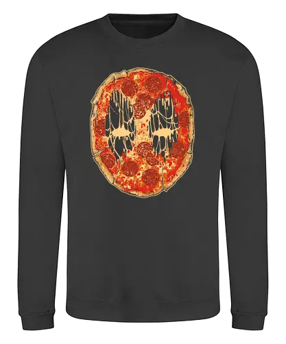 Pizza Face - pizza, gesicht, salami - Sweatshirt