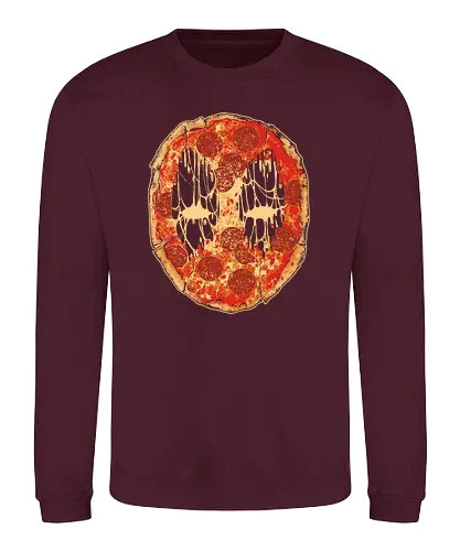 Pizza Face - pizza, gesicht, salami - Sweatshirt