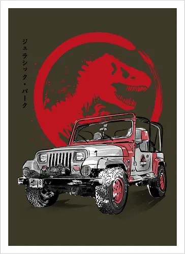 Jeep Wrangler YJ Sahara sumi e