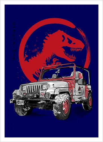 Jeep Wrangler YJ Sahara sumi e
