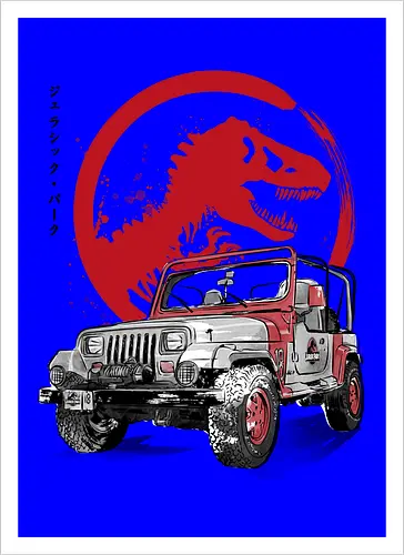 Jeep Wrangler YJ Sahara sumi e