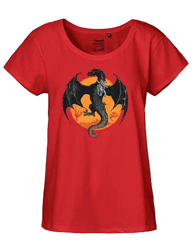 Riding the Dragon - lied, eis, feuer, drachen, game, throConsole - Fairtrade Girl Shirt