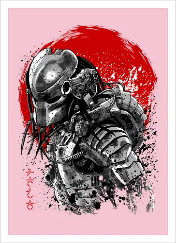 Watercolor Sun ukiyo-e predator