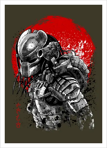 Watercolor Sun ukiyo-e predator