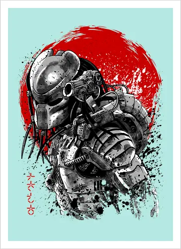 Watercolor Sun ukiyo-e predator