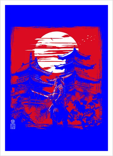 Samurai warrior in feudal Japan