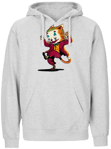 Joker Cat - katze, clown, Serious, dancing, comic, antagonist - Fairtrade Hoodie