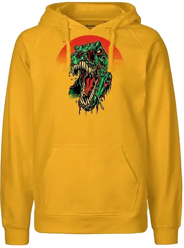 T-Rex Zombie - tyrannosaurus, dinosaurier, dino, zombies, undead - Fairtrade Hoodie