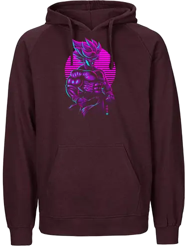 Retro Next level - neon, anime, manga, dragon - Fairtrade Hoodie