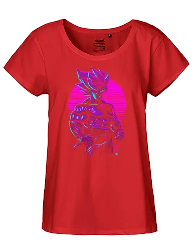 Retro Next level - neon, anime, manga, dragon - Fairtrade Girl Shirt
