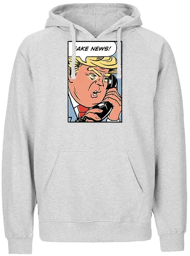 Fake News - donald trump, trump, Fake news, pop art, warhol - Fairtrade Hoodie