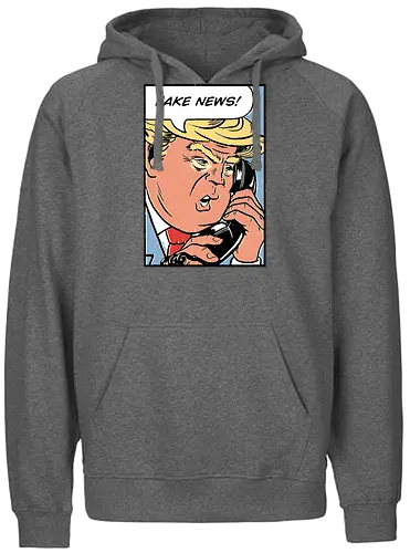 Fake News - donald trump, trump, Fake news, pop art, warhol - Fairtrade Hoodie