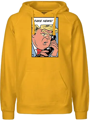 Fake News - donald trump, trump, Fake news, pop art, warhol - Fairtrade Hoodie