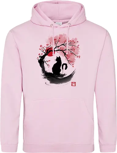 Sakura cat sumi e