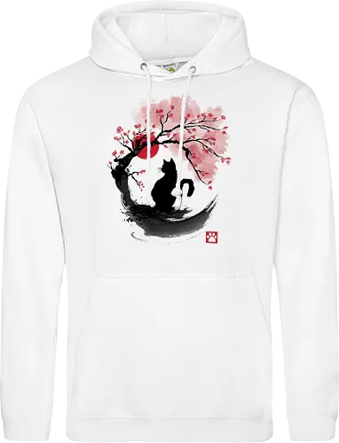 Sakura cat sumi e