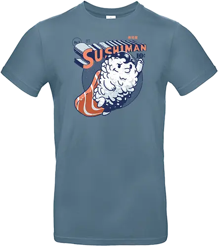 Sushiman - sushi, superhero, hero, comic, food, salmon - Standard T-Shirt