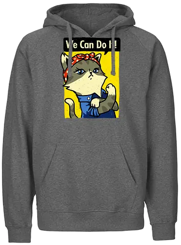We Cat do it - we can do it, cat, katze, work, poster - Fairtrade Hoodie
