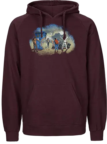 Somewhere in Time - timetravel, time, timolord, tardis, future, back, mcfly, doc, mashup, robot - Fairtrade Hoodie