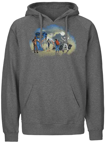 Somewhere in Time - timetravel, time, timolord, tardis, future, back, mcfly, doc, mashup, robot - Fairtrade Hoodie