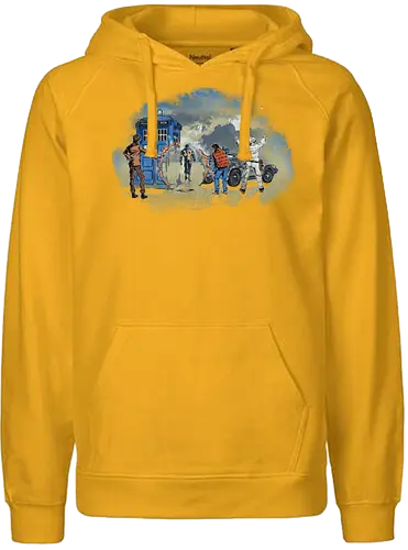 Somewhere in Time - timetravel, time, timolord, tardis, future, back, mcfly, doc, mashup, robot - Fairtrade Hoodie