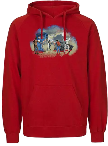 Somewhere in Time - timetravel, time, timolord, tardis, future, back, mcfly, doc, mashup, robot - Fairtrade Hoodie