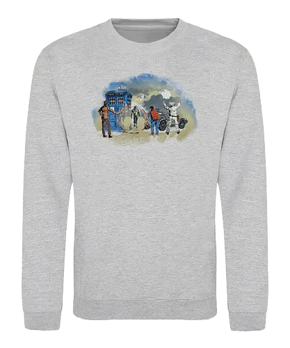 Somewhere in Time - timetravel, time, timolord, tardis, future, back, mcfly, doc, mashup, robot - Sweatshirt