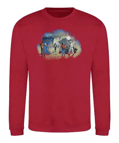 Somewhere in Time - timetravel, time, timolord, tardis, future, back, mcfly, doc, mashup, robot - Sweatshirt