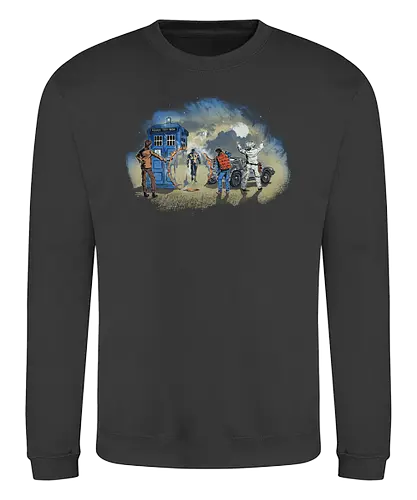 Somewhere in Time - timetravel, time, timolord, tardis, future, back, mcfly, doc, mashup, robot - Sweatshirt