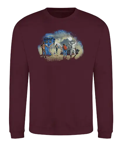Somewhere in Time - timetravel, time, timolord, tardis, future, back, mcfly, doc, mashup, robot - Sweatshirt