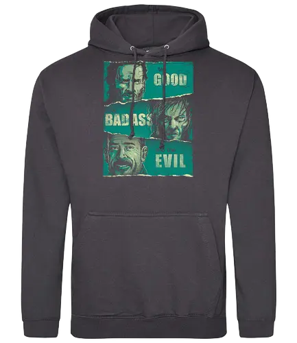 The Good, The Badass and the Evil - walking, zombie, horror, serie, good, bad, ugly, western, mashup, dd - Standard Hoodie