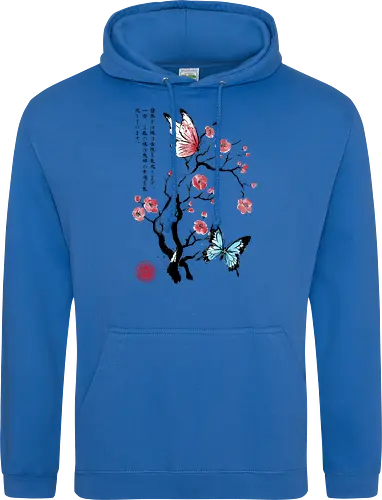 Two butterflies sumi e