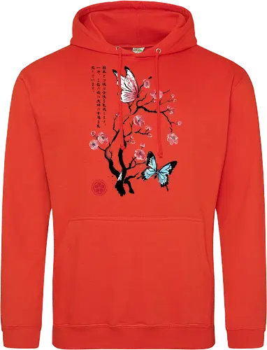 Two butterflies sumi e
