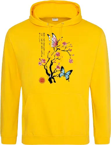 Two butterflies sumi e