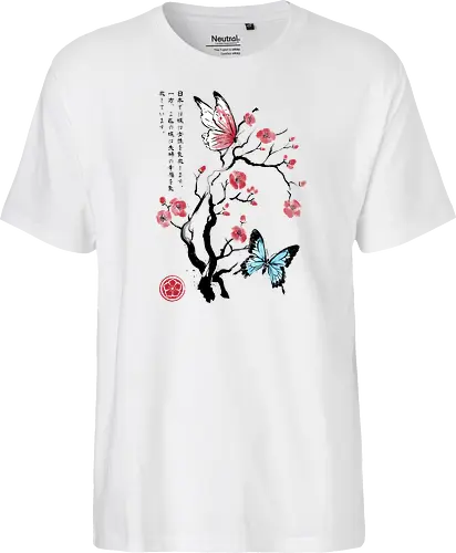 Two butterflies sumi e