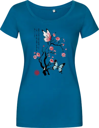 Two butterflies sumi e