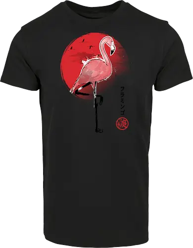 Flamingo sumi e