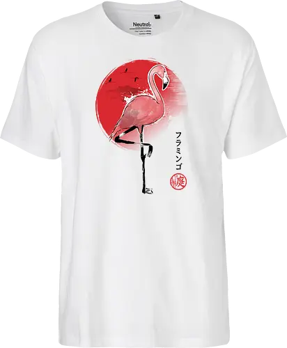 Flamingo sumi e