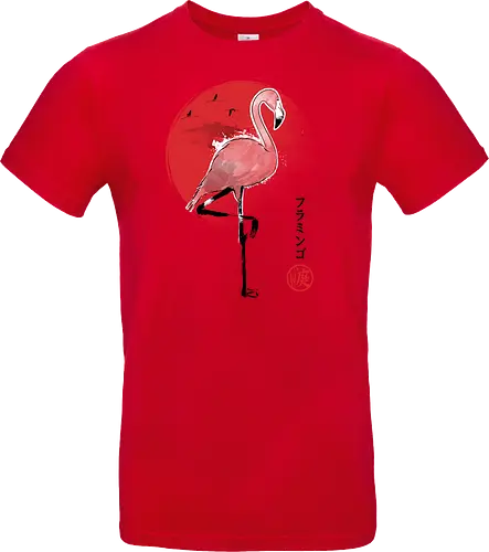 Flamingo sumi e