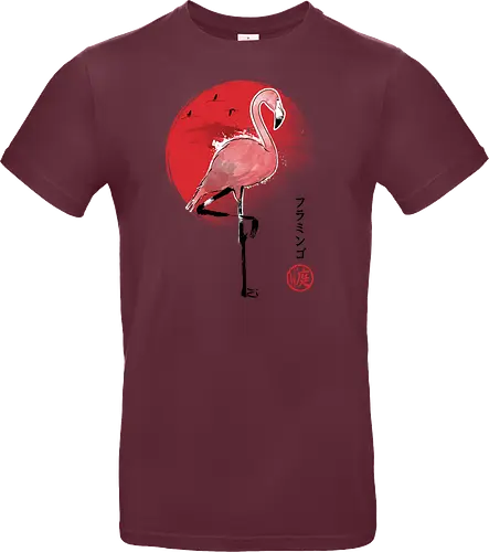 Flamingo sumi e