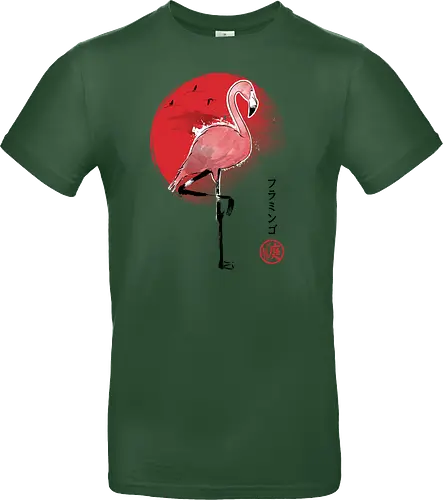 Flamingo sumi e