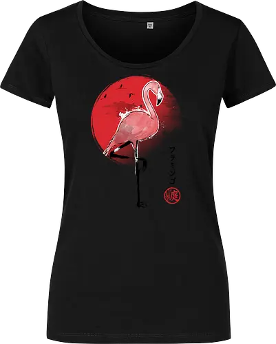 Flamingo sumi e