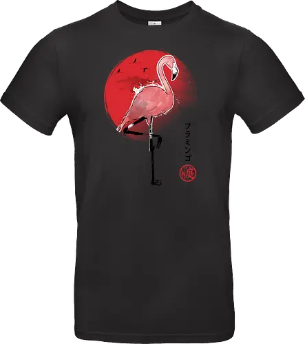 Flamingo sumi e